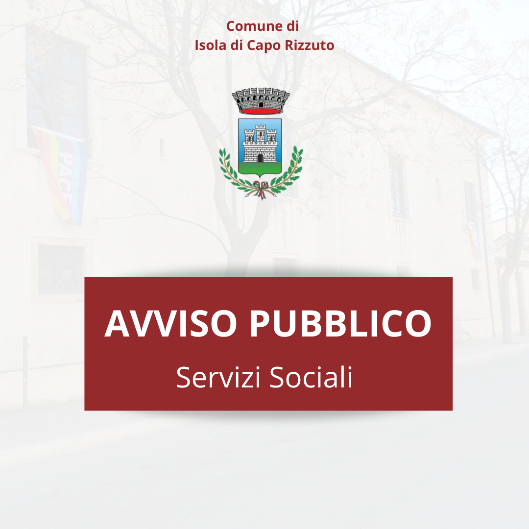 Avviso Pubblico serv sociali