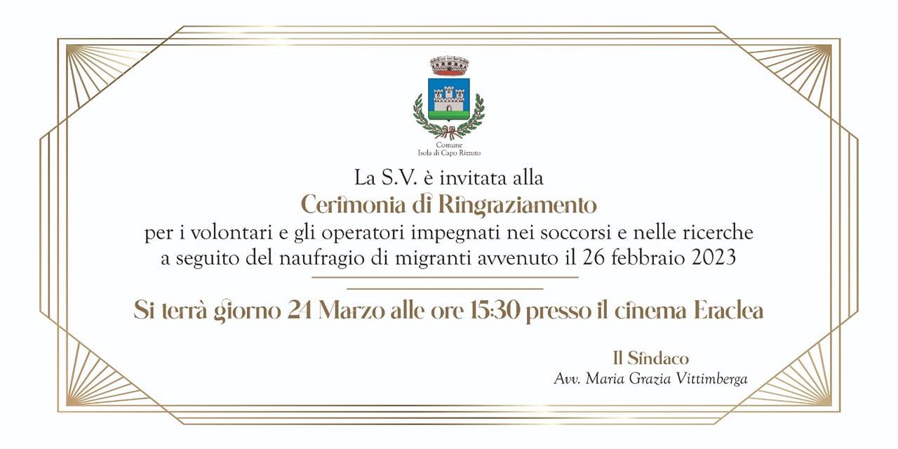 Tragedia del 26 febbraio: domani la "Cerimonia di ringraziamento per le anime nobili"