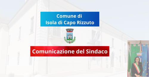 Comunicazione del Sindaco