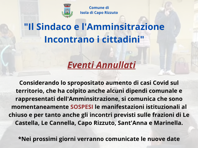 eventi annullati