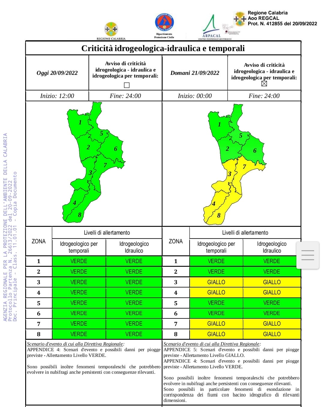 meteo allerta gialla 21sette22