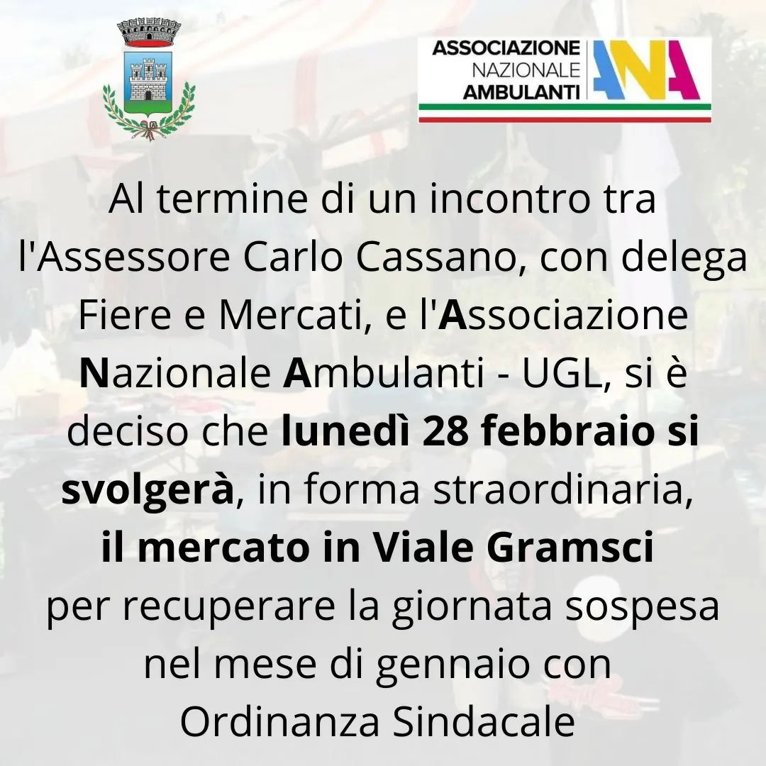 mercato isola, lunedi 28 febbraio