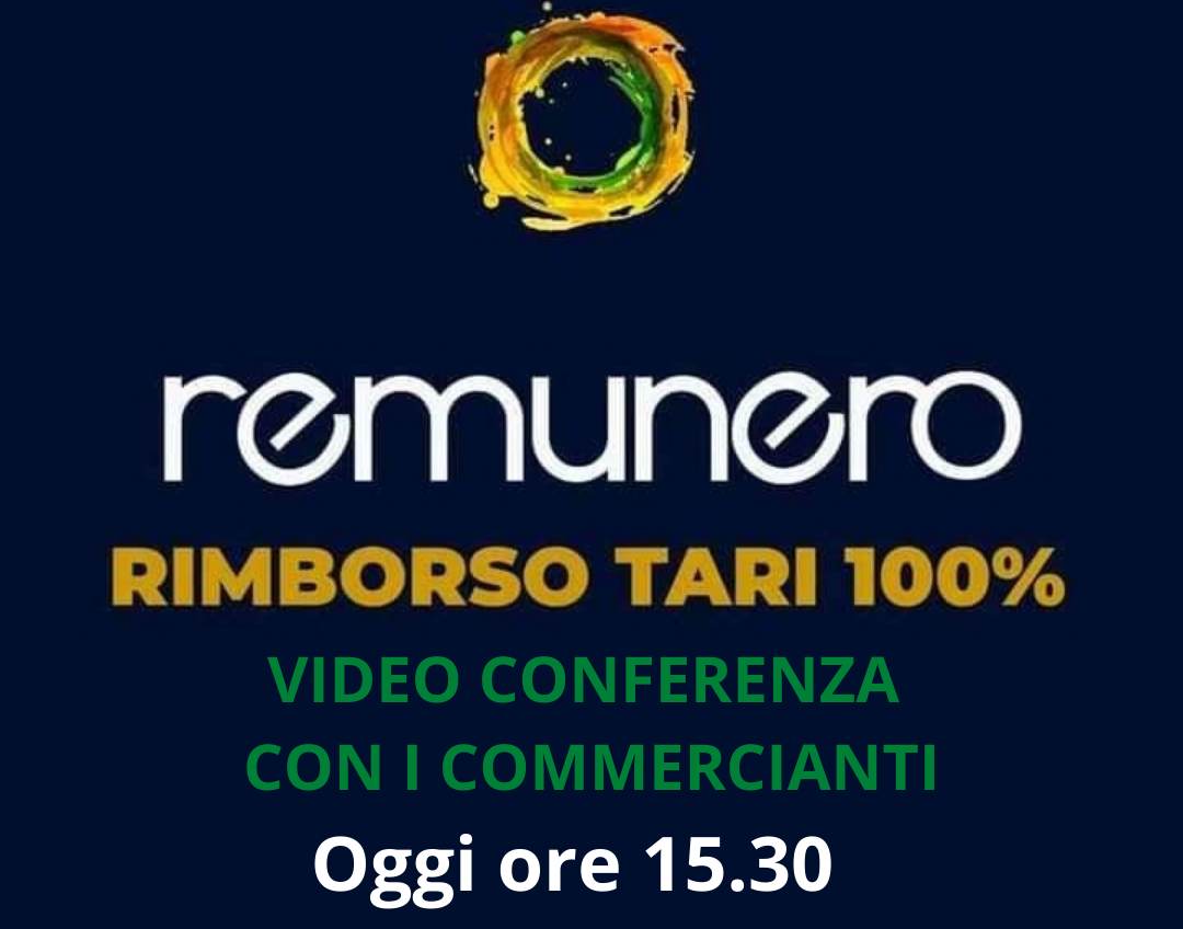 Remunero, oggi videoconferenza con i commercianti