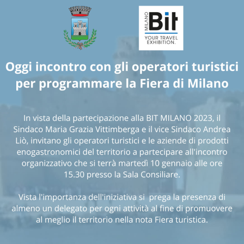 Bit Milano 2023, incontro con gli operatori turistici per programmare la Fiera Milano